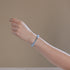 Azurblaues Flare | 925 Sterling Silber | Feuerwerk Glas Armband